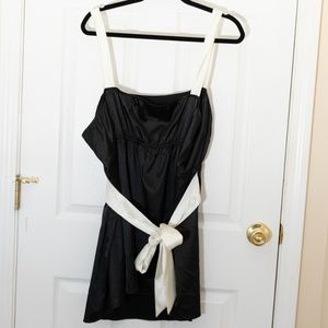 Silky Black Torrid Cami w/ Cream Waist Bow Detail